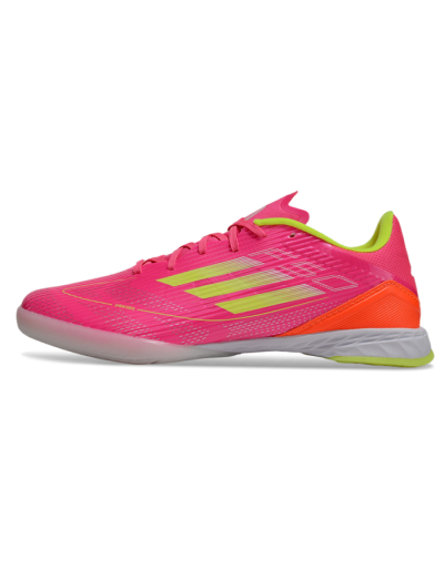 Unisex Adidas F50 Elite IC Indoor & Futsal Low-Tops Football Shoes - Pink/Yellow/White
