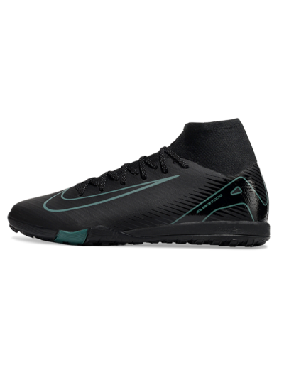 Unisex Nike Air Zoom Mercurial Superfly 10 Elite TF Artificial Turf High-Tops Football Shoes - Black/Green