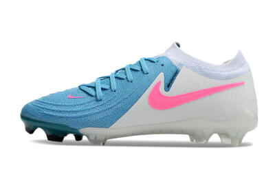 Men's Nike Phantom Luna Elite FG Firm Ground Low-Tops Football Boots - Blue/White/Pink
