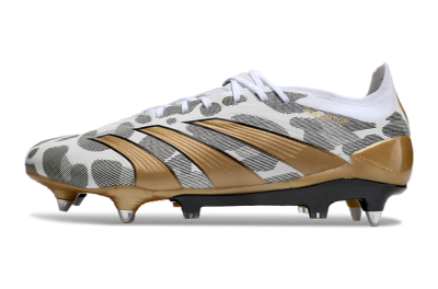 Men's Adidas Predator Elite 25 SG Soft Ground Low-Tops Football Boots - White/Black/Gold