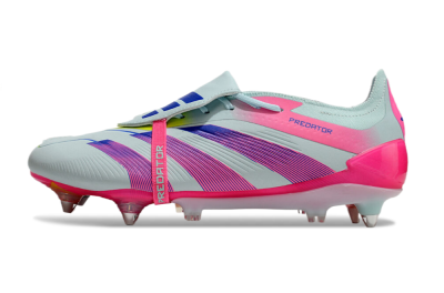 Men's Adidas Predator Elite Foldover Tongue SG Soft Ground Low-Tops Football Boots - Jade/Blue/Pink