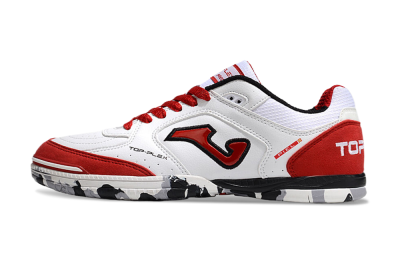 Men's Joma Top Flex IC Indoor & Futsal Low-Tops Football Shoes - White/Red/Black