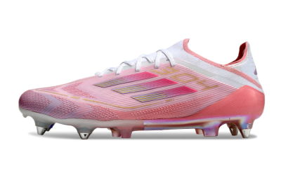 Men's Adidas F50 304 Elite SG Soft Ground Low-Tops Football Boots - Pink/White/Gold