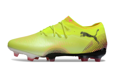 Men's Puma Future 8 Ultimate FG Firm Ground Low-Tops Football Boots - Yellow/Black/Pink