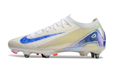 Men's Nike Air Zoom Mercurial Vapor 16 Elite SG Soft Ground Low-Tops Football Boots - Beige/Blue/White