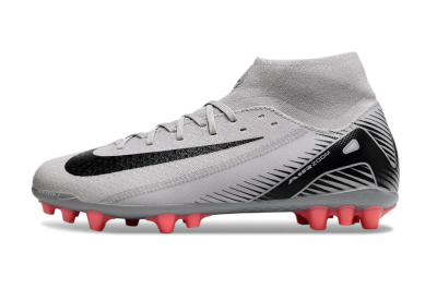 Men's Nike Air Zoom Mercurial Superfly 10 Academy AG Artificial Grass High-Tops Football Boots - Grey/Black/Red
