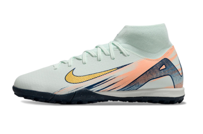 Men's Nike Air Zoom Mercurial Superfly 10 Academy TF Artificial Turf High-Tops Football Shoes - Jade/Gold/Pink
