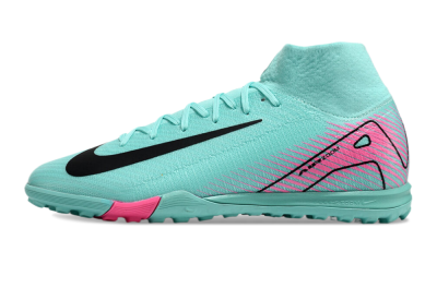 Unisex Nike Air Zoom Mercurial Superfly 10 Elite TF Artificial Turf High-Tops Football Shoes - Jade/Red/Black