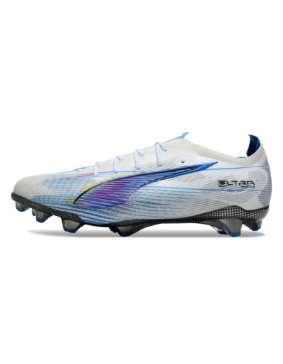 Men's Puma Ultra Ultimate FG Firm Ground Low-Tops Football Boots - Beige/Blue/Yellow