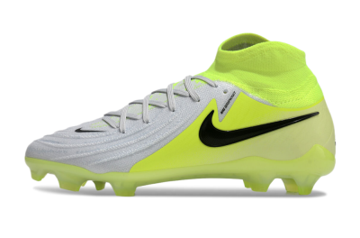 Men's Nike Phantom Luna Elite FG Firm Ground High-Tops Football Boots - Grey/Yellow/Black