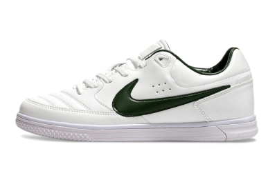 Men's Nike Street Gato IC Indoor & Futsal Low-Tops Football Shoes - White/Green