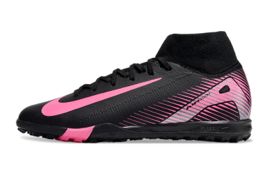 Men's Nike Air Zoom Mercurial Superfly 10 Elite TF Artificial Turf High-Tops Football Shoes - Black/Pink