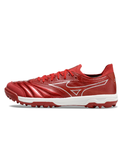 Men's Mizuno Morelia Neo Sala TF Artificial Turf Low-Tops Football Shoes - Red/Gold/White