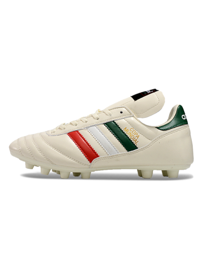 Men's Adidas Mundial Team Astro TF Artificial Turf Low-Tops Football Shoes - Beige/Red/Green