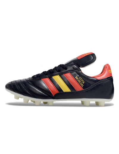 Men's Adidas Mundial Team Astro TF Artificial Turf Low-Tops Football Shoes - Black/Red/Yellow