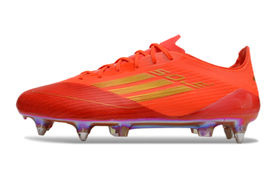 Men's Adidas F50 Elite SG Soft Ground Low-Tops Football Boots - Red/Gold