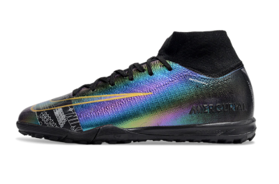 Men's Nike Air Zoom Mercurial Superfly 10 Elite TF Artificial Turf High-Tops Football Shoes - LaserYellow/Black