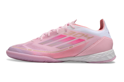 Men's Adidas F50 Pro IC Indoor & Futsal Low-Tops Football Shoes - Pink/Gold/White