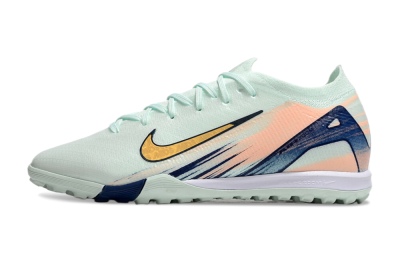 Unisex Nike Air Zoom Mercurial Vapor 16 Elite TF Artificial Turf Low-Tops Football Shoes - Jade/Gold/Blue
