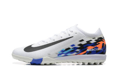 Men's Nike Air Zoom Mercurial Vapor 16 Elite TF Artificial Turf Low-Tops Football Shoes - White/Blue/Black