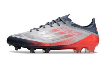 Men's Adidas F50 Elite FG Firm Ground Low-Tops Football Boots - Silver/White/Pink