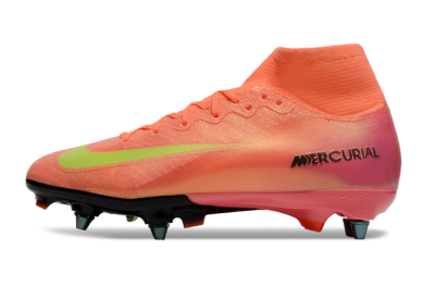 Men's Nike Air Zoom Mercurial Superfly 10 Elite SG Soft Ground High-Tops Football Boots - Red/Yellow/Black