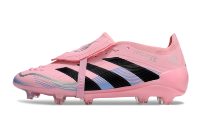 Unisex Adidas Predator Elite 25 Foldover Tongue FG Firm Ground Low-Tops Football Boots - Pink/Black/Blue