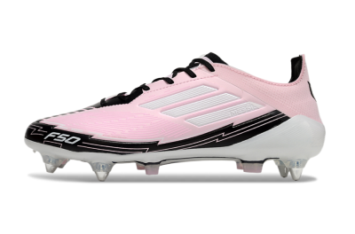 Men's Messi x Adidas F50 Elite SG Soft Ground Low-Tops Football Boots - Pink/White/Black