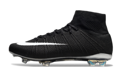 Men's Nike Mercurial Superfly 4 CR7 FG Firm Ground High-Tops Football Boots - Black/White/Blue