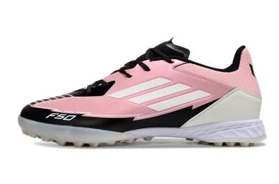 Men's Adidas F50 Pro TF Artificial Turf Low-Tops Football Shoes - Pink/Black/White