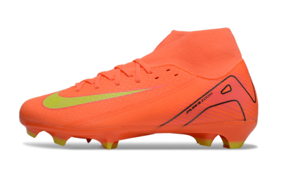 Men's Nike Air Zoom Mercurial Superfly 10 Academy FG Firm Ground High-Tops Football Boots - Red/Yellow/Black