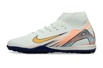 Men's Nike Air Zoom Mercurial Superfly 10 Academy TF Artificial Turf High-Tops Football Shoes - Jade/Gold/Pink