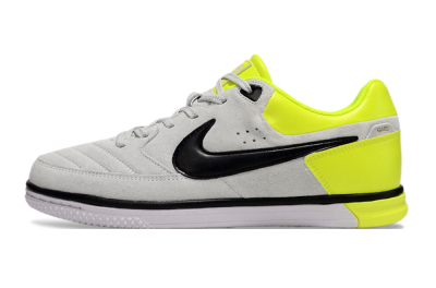 Men's Nike Street Gato IC Indoor & Futsal Low-Tops Football Shoes - Grey/Black/Yellow