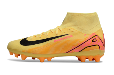 Unisex Nike Air Zoom Mercurial Superfly 10 Academy AG Artificial Grass High-Tops Football Boots - Yellow/Black/Red