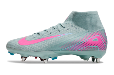 Men's Nike Air Zoom Mercurial Superfly 10 Elite SG Soft Ground High-Tops Football Boots - Jade/Pink
