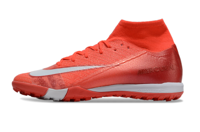 Unisex Nike Air Zoom Mercurial Superfly 10 Elite TF Artificial Turf High-Tops Football Shoes - Red/White