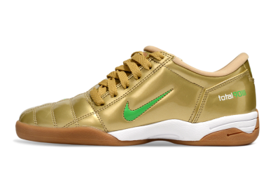 Men's Nike Total 90 II IC Indoor & Futsal Low-Tops Football Shoes - Gold/Green/White