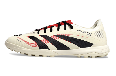 Men's Adidas Predator Elite 25 TF Artificial Turf Low-Tops Football Shoes - Beige/Black/Red