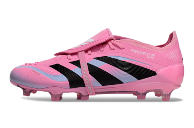 Men's Adidas Predator Elite 25 Foldover Tongue FG Firm Ground Low-Tops Football Boots - Pink/Black/Jade