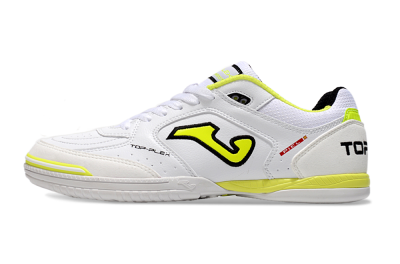 Men's Joma Top Flex IC Indoor & Futsal Low-Tops Football Shoes - White/Black/Yellow