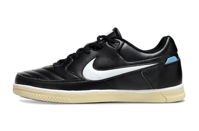 Men's Nike Street Gato IC Indoor & Futsal Low-Tops Football Shoes - Black/White/Beige
