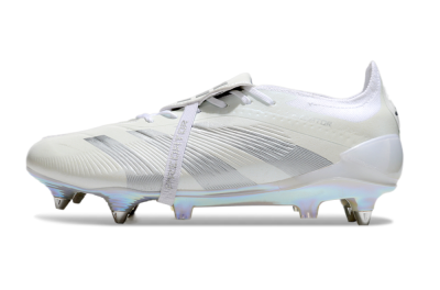 Men's Adidas Predator Elite 25 Foldover Tongue SG Soft Ground Low-Tops Football Boots - Beige/Silver/White