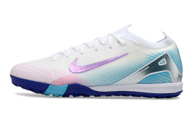 Men's Nike Air Zoom Mercurial Vapor 16 Elite TF Artificial Turf Low-Tops Football Shoes - White/Purple/Silver/Jade