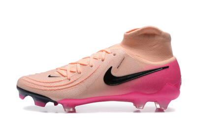 Men's Nike Phantom Luna Elite FG Firm Ground High-Tops Football Boots - Pink/Black/Blue