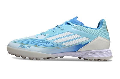 Men's Adidas F50 Pro TF Artificial Turf Low-Tops Football Shoes - Jade/White/Beige