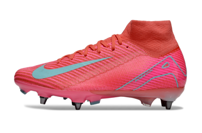 Men's Nike Air Zoom Mercurial Superfly 10 Elite SG Soft Ground High-Tops Football Boots - Pink/Jade