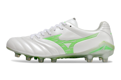 Men's Mizuno Morelia Neo 4 Bate FG Firm Ground Low-Tops Football Boots - White/Yellow