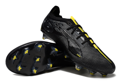Men's Puma Ultra Ultimate FG Firm Ground Low-Tops Football Boots - Black/Yellow