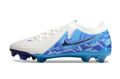 Men's Nike Phantom Luna Elite FG Firm Ground Low-Tops Football Boots - Beige/Blue/White
