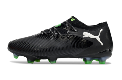 Men's Puma Future 8 Ultimate FG Firm Ground Low-Tops Football Boots - Black/White/Yellow